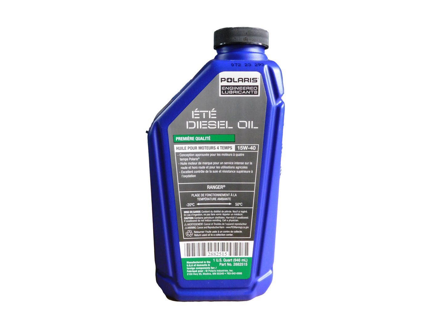 2013-2014 Polaris Brutus Cab OEM 15W-40 Summer Diesel Oil Change Kit POL12