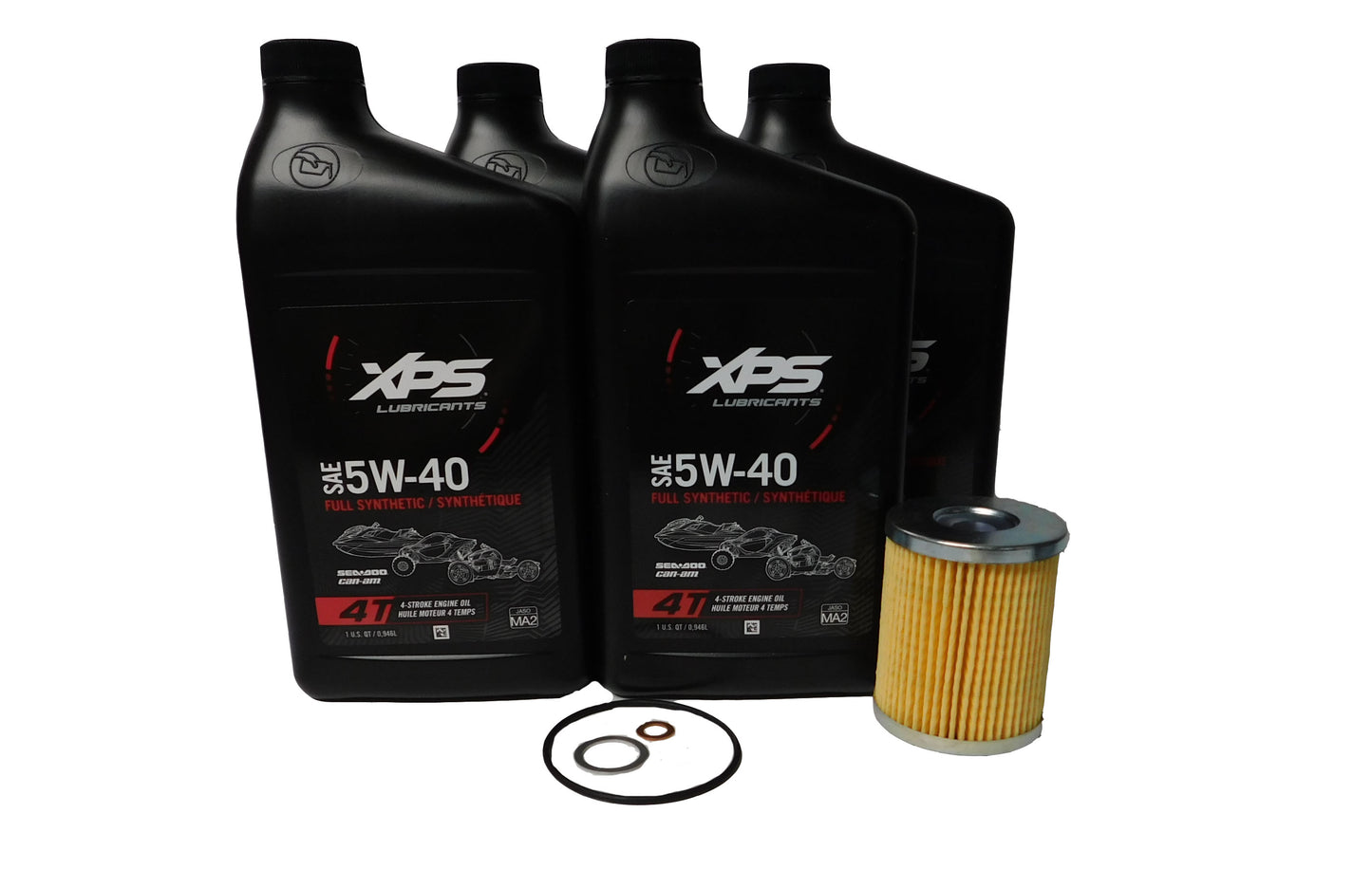 2017-2023 Can-Am Maverick X3 OEM 5W-40 Synthetic Blend Oil Change Kit 9779489