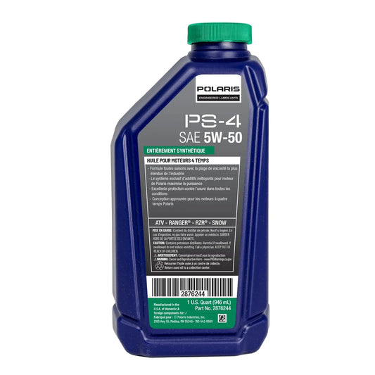 PS-4 Full Synthetic 5W-50 All-Season Engine Oil, 4-Stroke Engines, 2876244, 1 Quart